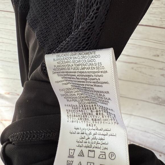 BCBGMAXAZRIA New Mesh & Jersey Crossover Dress Black Combo Size Small - Picture 11 of 14